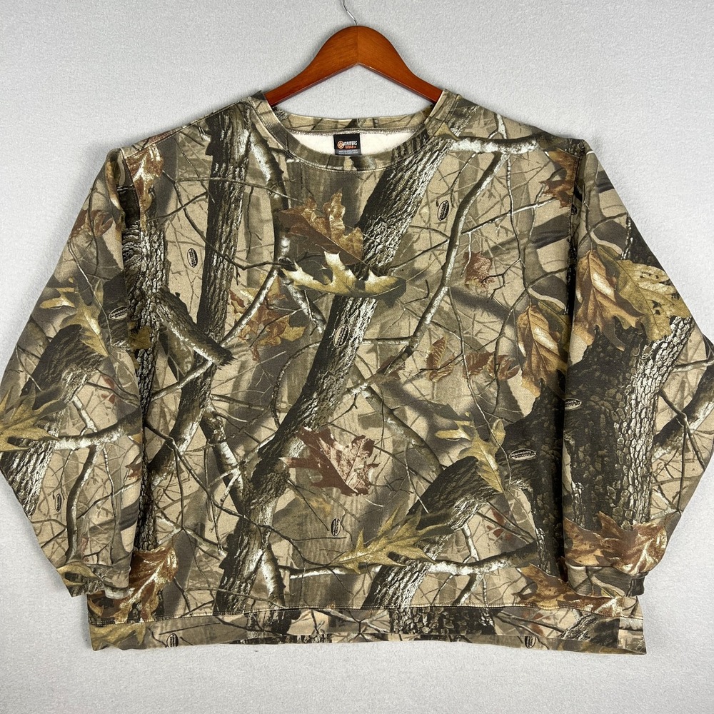 Outfitters Ridge Camo Sweatshirt Mens 3XL RealTree Hardwoods Hunting Outdoors